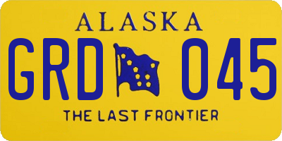 AK license plate GRD045