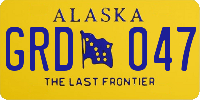 AK license plate GRD047