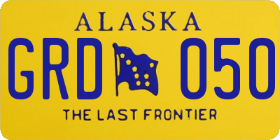 AK license plate GRD050