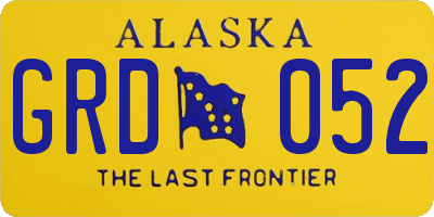 AK license plate GRD052