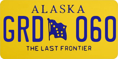 AK license plate GRD060