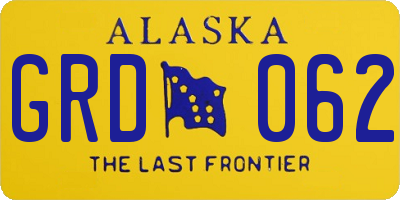 AK license plate GRD062