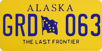 AK license plate GRD063