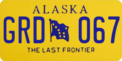 AK license plate GRD067