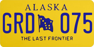 AK license plate GRD075