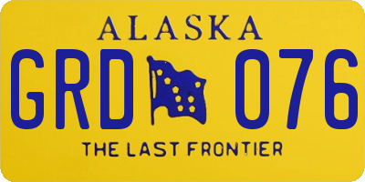 AK license plate GRD076