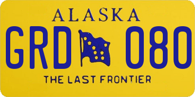AK license plate GRD080