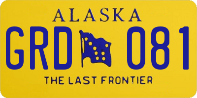 AK license plate GRD081