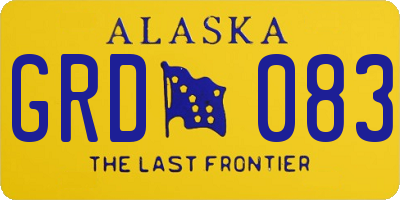 AK license plate GRD083