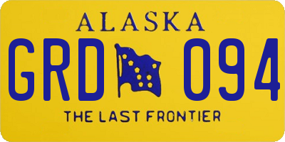 AK license plate GRD094