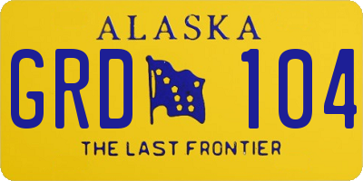 AK license plate GRD104