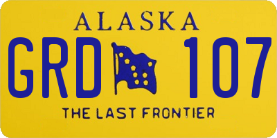AK license plate GRD107