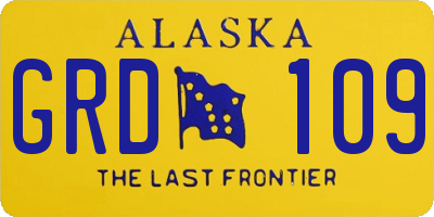 AK license plate GRD109