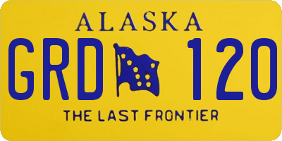 AK license plate GRD120