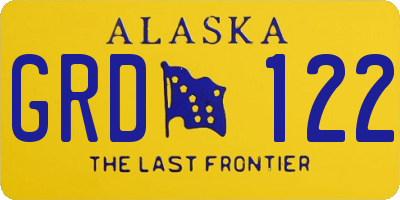 AK license plate GRD122