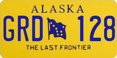 AK license plate GRD128