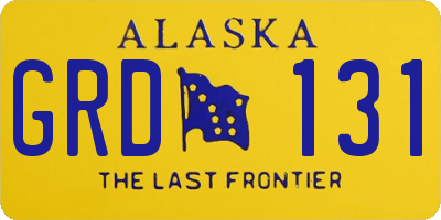 AK license plate GRD131