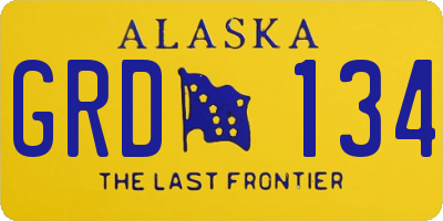 AK license plate GRD134