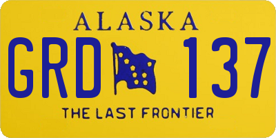 AK license plate GRD137
