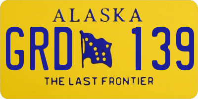 AK license plate GRD139