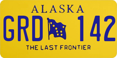 AK license plate GRD142