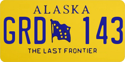 AK license plate GRD143