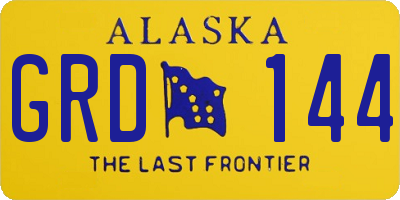 AK license plate GRD144