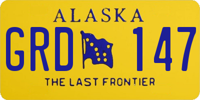 AK license plate GRD147