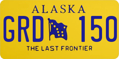 AK license plate GRD150