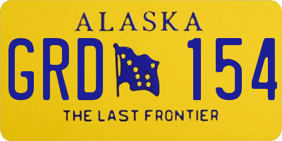 AK license plate GRD154