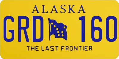 AK license plate GRD160
