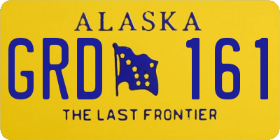 AK license plate GRD161