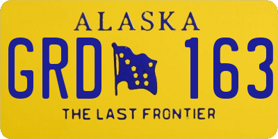 AK license plate GRD163