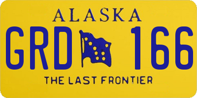 AK license plate GRD166