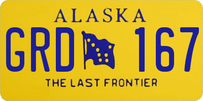 AK license plate GRD167