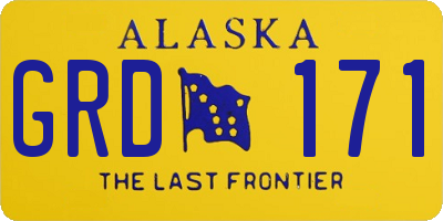 AK license plate GRD171