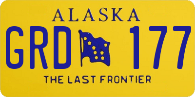 AK license plate GRD177