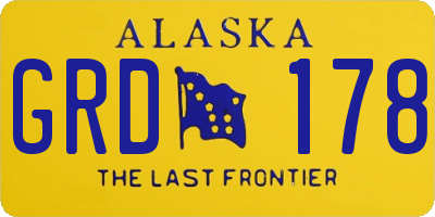 AK license plate GRD178