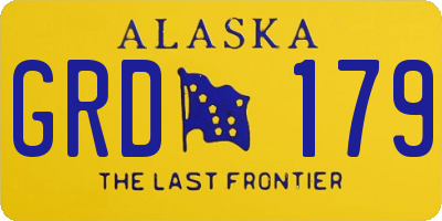 AK license plate GRD179