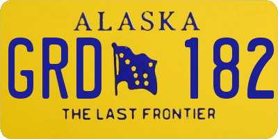 AK license plate GRD182