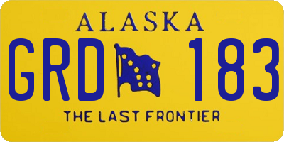 AK license plate GRD183