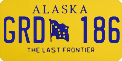AK license plate GRD186