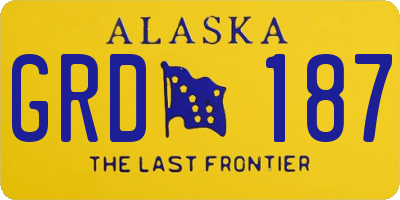 AK license plate GRD187