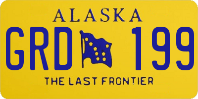 AK license plate GRD199