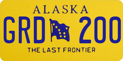 AK license plate GRD200