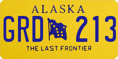 AK license plate GRD213