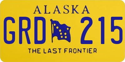 AK license plate GRD215