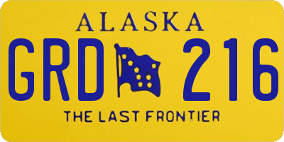 AK license plate GRD216