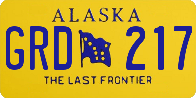 AK license plate GRD217