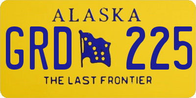 AK license plate GRD225